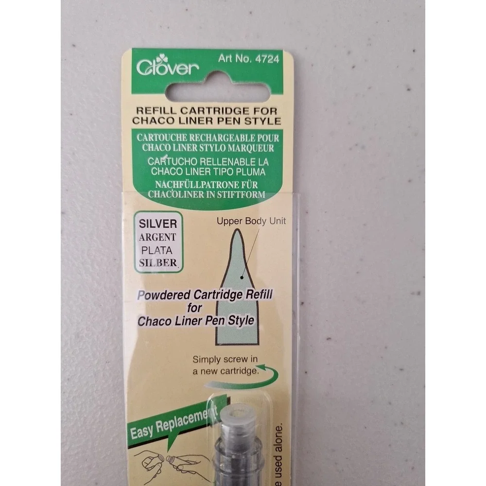 2 Packs Clover Chaco Liner Pen Style Powdered Cartridge Refill MADE IN JAPAN New